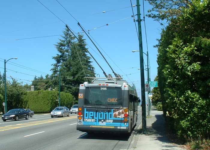 Coast Mountain Bus New Flyer E40LF trolley 2105